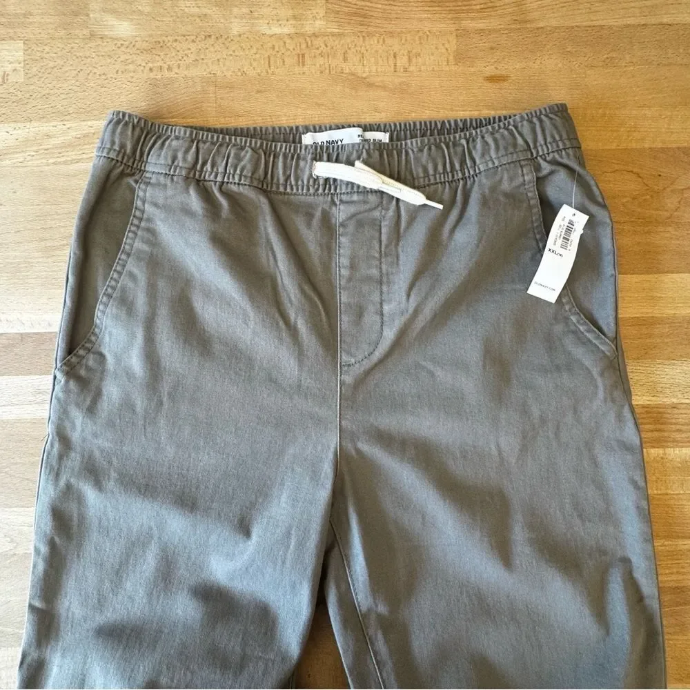 Old Navy Youth Straight Leg Pants XXL 18 Relaxed Fit Gray Turtle Dove NWT